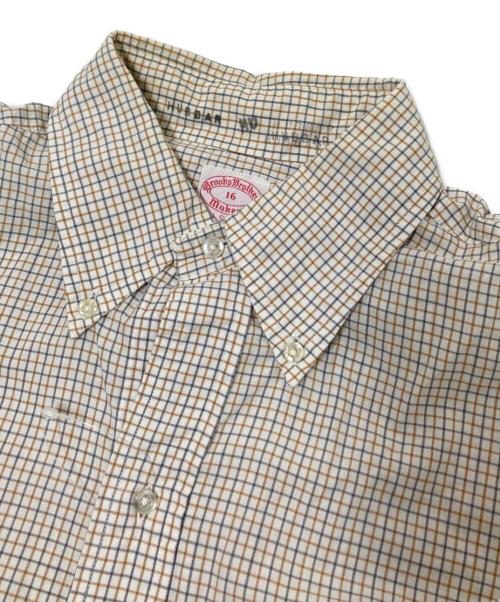 BROOKS BROTHERS（ブルックスブラザーズ）BROOKS BROTHERS (ブルックスブラザーズ) 6つボタンチェックシャツ ホワイト サイズ:16の古着・服飾アイテム