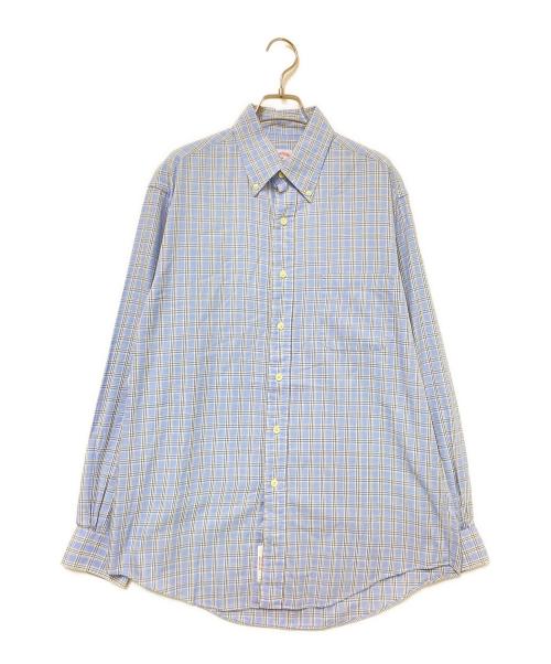 BROOKS BROTHERS（ブルックスブラザーズ）BROOKS BROTHERS (ブルックスブラザーズ) チェック柄BDシャツ ブルー サイズ:Mの古着・服飾アイテム
