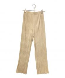 PLEATS PLEASE（プリーツプリーズ）の古着「プリーツパンツ」｜ベージュ