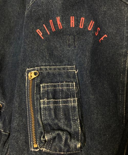 PINK HOUSE（ピンクハウス）PINK HOUSE (ピンクハウス) デニム地ジップアップジャケット インディゴ サイズ:下記参照の古着・服飾アイテム