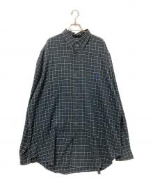 RALPH LAUREN（ラルフローレン）の古着「チェックBDシャツ」｜ブラック×ホワイト