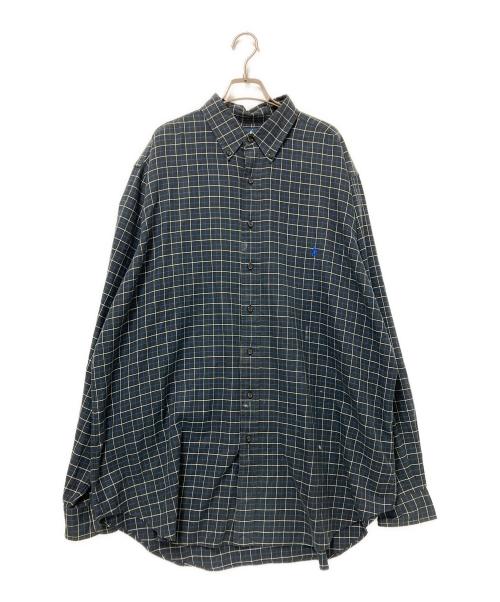 RALPH LAUREN（ラルフローレン）RALPH LAUREN (ラルフローレン) チェックBDシャツ ブラック×ホワイト サイズ:XLTの古着・服飾アイテム