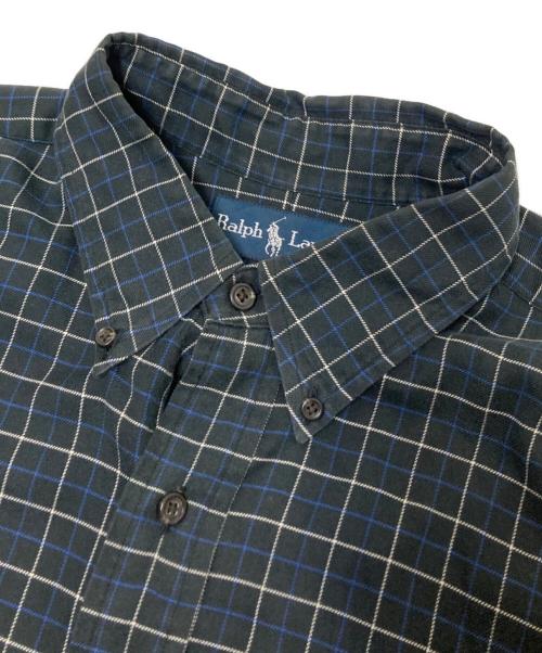 RALPH LAUREN（ラルフローレン）RALPH LAUREN (ラルフローレン) チェックBDシャツ ブラック×ホワイト サイズ:XLTの古着・服飾アイテム