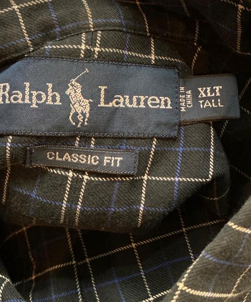 RALPH LAUREN（ラルフローレン）RALPH LAUREN (ラルフローレン) チェックBDシャツ ブラック×ホワイト サイズ:XLTの古着・服飾アイテム