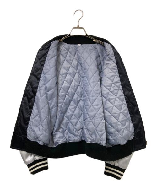 Prince co.（プリンス）Prince co. (プリンス) 飛翔龍スカジャン ブラック×シルバー サイズ:Mの古着・服飾アイテム