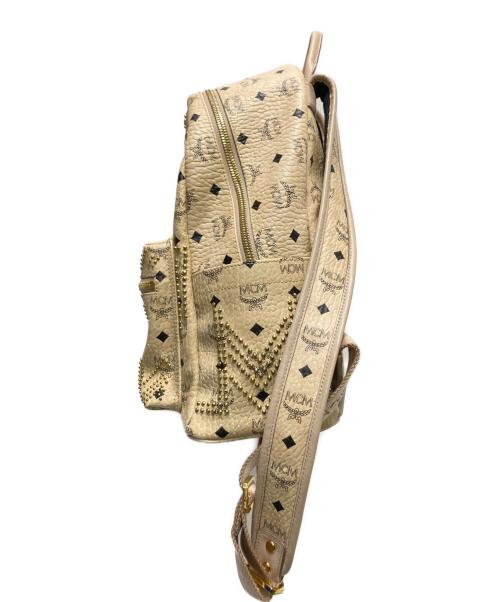MCM（エムシーエム）MCM (エムシーエム) スタッズリュック ベージュ サイズ:下記参照の古着・服飾アイテム