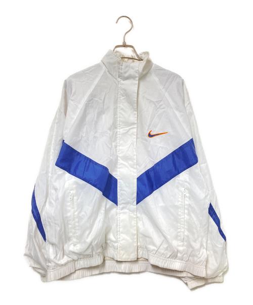NIKE（ナイキ）NIKE (ナイキ) 90-00‘Sスタンドカラーナイロンジャケット ホワイト×ネイビー サイズ:Mの古着・服飾アイテム