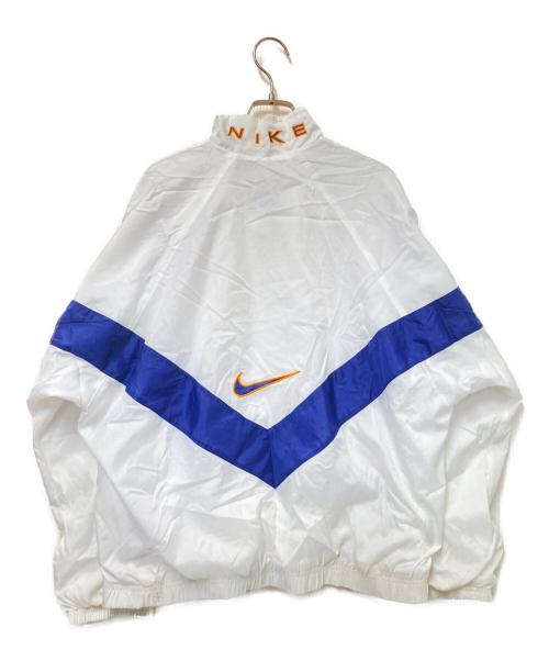 NIKE（ナイキ）NIKE (ナイキ) 90-00‘Sスタンドカラーナイロンジャケット ホワイト×ネイビー サイズ:Mの古着・服飾アイテム