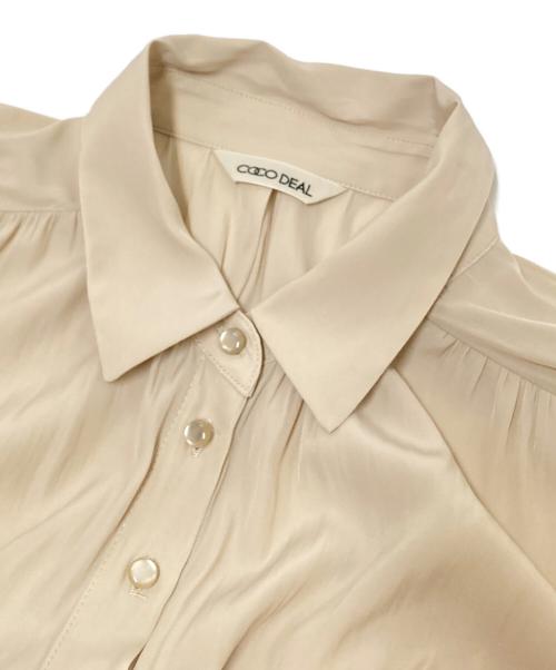COCODEAL（ココディール）COCODEAL (ココディール) ウエストシャーリングシャツワンピース ベージュ サイズ:2の古着・服飾アイテム