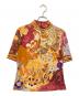 LEONARD FASHION（レオナールファッション）の古着「カンカン素材カットソー」｜ブラウン×レッド