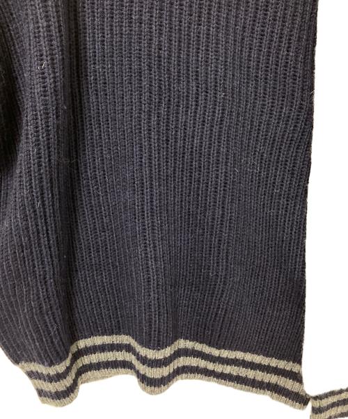 Kerry Woolen Mills（ケリーウーレンミルズ）Kerry Woolen Mills (ケリーウーレンミルズ) fisherman rib crew neck sweater ネイビー サイズ:38の古着・服飾アイテム