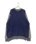 Kerry Woolen Mills（ケリーウーレンミルズ）の古着「fisherman rib crew neck sweater」｜ネイビー