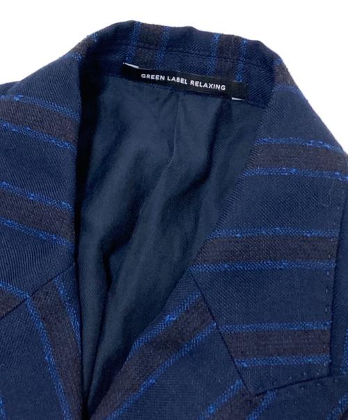 green label relaxing（グリーンレーベルリラクシング）green label relaxing (グリーンレーベルリラクシング) サルトリアリング ストライプ 6ボタン ダブルブレスト ネイビー サイズ:44の古着・服飾アイテム