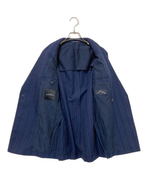 green label relaxing（グリーンレーベルリラクシング）green label relaxing (グリーンレーベルリラクシング) サルトリアリング ストライプ 6ボタン ダブルブレスト ネイビー サイズ:44の古着・服飾アイテム