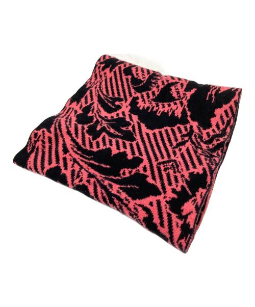 Vivienne Westwood（ヴィヴィアンウエストウッド）Vivienne Westwood (ヴィヴィアンウエストウッド) ウールニットスヌード ブラック×ピンク サイズ:下記参照の古着・服飾アイテム