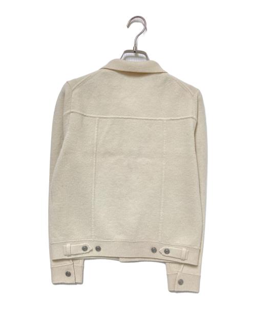 MACPHEE（マカフィー）MACPHEE (マカフィー) ラムカシミヤミラノリブ ニットジャケット ベージュ サイズ:36の古着・服飾アイテム
