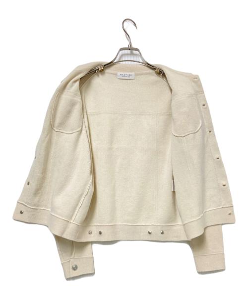 MACPHEE（マカフィー）MACPHEE (マカフィー) ラムカシミヤミラノリブ ニットジャケット ベージュ サイズ:36の古着・服飾アイテム