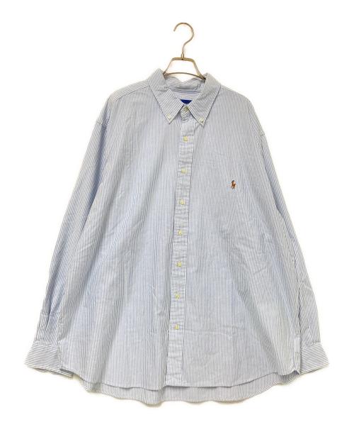 RALPH LAUREN（ラルフローレン）RALPH LAUREN (ラルフローレン) ストライプBDシャツ ブルー×ホワイト サイズ:2XBの古着・服飾アイテム