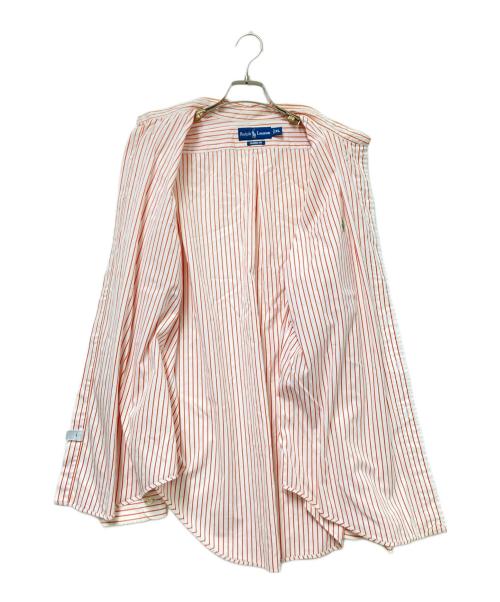 RALPH LAUREN（ラルフローレン）RALPH LAUREN (ラルフローレン) ストライプBDシャツ ホワイト×オレンジ サイズ:XLの古着・服飾アイテム