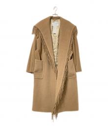 MaxMara（マックスマーラ）の古着「フリンジキャメルコート」｜ベージュ