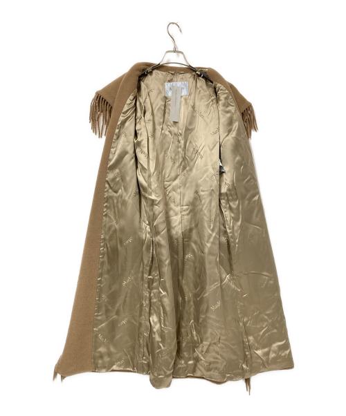 MaxMara（マックスマーラ）MaxMara (マックスマーラ) フリンジキャメルコート ベージュ サイズ:40 未使用品の古着・服飾アイテム
