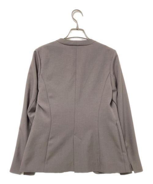 INDIVI（インディヴィ）INDIVI (インディヴィ) ノーカラージャケットセットアップ ベージュ サイズ:JKT:36/PT:38の古着・服飾アイテム