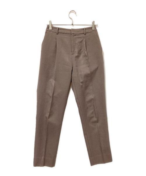 INDIVI（インディヴィ）INDIVI (インディヴィ) ノーカラージャケットセットアップ ベージュ サイズ:JKT:36/PT:38の古着・服飾アイテム