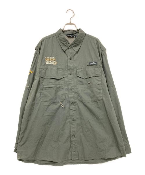 Eddie Bauer（エディーバウアー）Eddie Bauer (エディーバウアー) フィッシングシャツ グレー サイズ:XLの古着・服飾アイテム