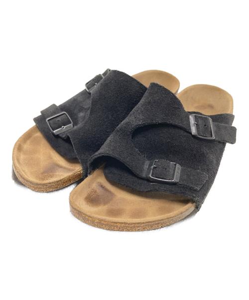 BIRKENSTOCK（ビルケンシュトック）BIRKENSTOCK (ビルケンシュトック) スウェード切替サンダル ブラック サイズ:28.0cmの古着・服飾アイテム