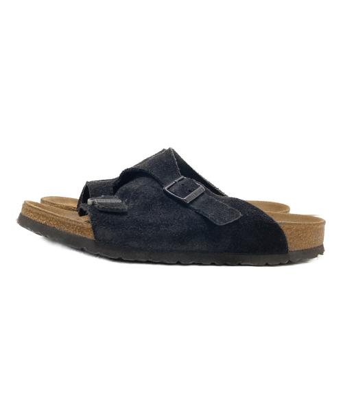 BIRKENSTOCK（ビルケンシュトック）BIRKENSTOCK (ビルケンシュトック) スウェード切替サンダル ブラック サイズ:28.0cmの古着・服飾アイテム