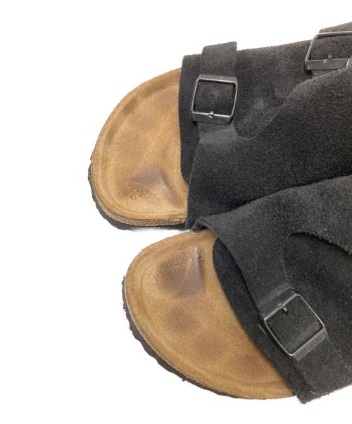 BIRKENSTOCK（ビルケンシュトック）BIRKENSTOCK (ビルケンシュトック) スウェード切替サンダル ブラック サイズ:28.0cmの古着・服飾アイテム
