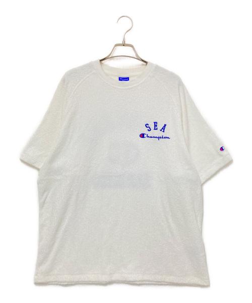 Champion（チャンピオン）Champion (チャンピオン) WIND AND SEA Raglan Sleeve T-shirt ホワイト サイズ:Lの古着・服飾アイテム