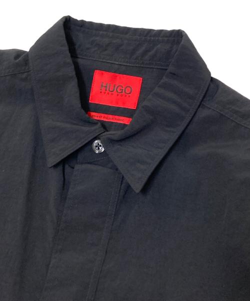 HUGO BOSS（ヒューゴ ボス）HUGO BOSS (ヒューゴ ボス) ダブルポケットシャツ ブラック サイズ:XSの古着・服飾アイテム