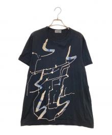 Yohji Yamamoto pour homme（ヨウジヤマモト プールオム）の古着「抜染YYYプリントTシャツ」｜ブラック
