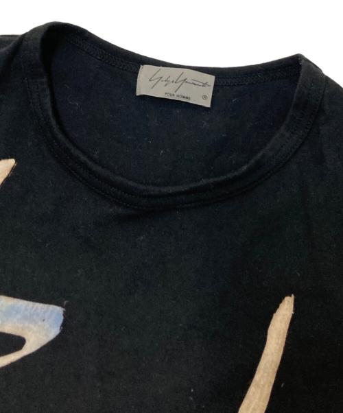Yohji Yamamoto pour homme（ヨウジヤマモト プールオム）Yohji Yamamoto pour homme (ヨウジヤマモト プールオム) 抜染YYYプリントTシャツ ブラック サイズ:3の古着・服飾アイテム