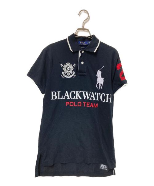 POLO RALPH LAUREN（ポロ・ラルフローレン）POLO RALPH LAUREN (ポロ・ラルフローレン) ロゴ刺繍ポロシャツ ブラック サイズ:Sの古着・服飾アイテム
