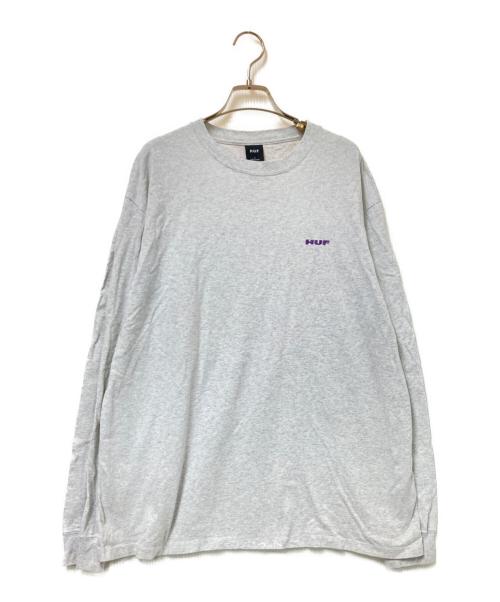 HUF（ハフ）HUF (ハフ) MANHOLE LS TEE グレー×パープル サイズ: Lの古着・服飾アイテム