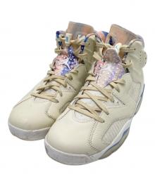 NIKE（ナイキ）の古着「AIR JORDAN 6 RETRO PALE IVORY/WHITE-MULTI-COLOR-WORK BLUE」｜ホワイト×ブルー