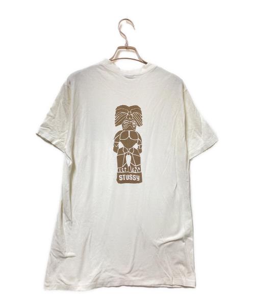 stussy（ステューシー）stussy (ステューシー) 90‘ＳTIKIプリントTシャツ ホワイト サイズ:Mの古着・服飾アイテム