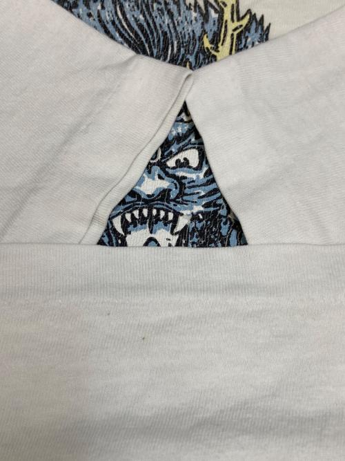 stussy（ステューシー）stussy (ステューシー) 90‘SドラゴンプリントTシャツ ホワイト×ブラック サイズ:Mの古着・服飾アイテム