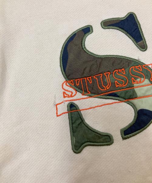 stussy（ステューシー）stussy (ステューシー) 90‘Sラグランジップパーカー ベージュ サイズ:Lの古着・服飾アイテム