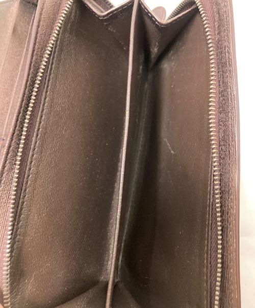 BOTTEGA VENETA（ボッテガベネタ）BOTTEGA VENETA (ボッテガベネタ) イントレチャートフラップウォレット ブラウン サイズ:下記参照の古着・服飾アイテム