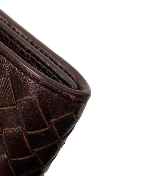 BOTTEGA VENETA（ボッテガベネタ）BOTTEGA VENETA (ボッテガベネタ) イントレチャートフラップウォレット ブラウン サイズ:下記参照の古着・服飾アイテム