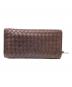 BOTTEGA VENETA (ボッテガベネタ) イントレチャートフラップウォレット ブラウン サイズ:下記参照：10000円