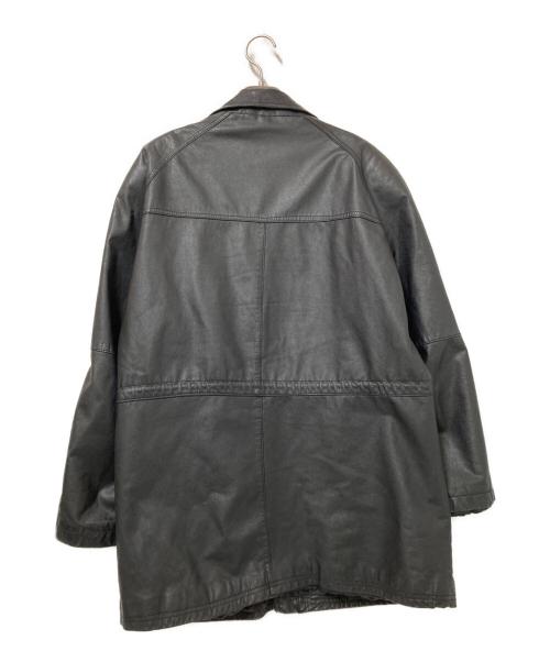 W DOPIO（ドピオ）W DOPIO (ドピオ) カウレザージャケット ブラック サイズ:Lの古着・服飾アイテム
