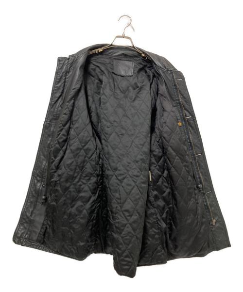 W DOPIO（ドピオ）W DOPIO (ドピオ) カウレザージャケット ブラック サイズ:Lの古着・服飾アイテム