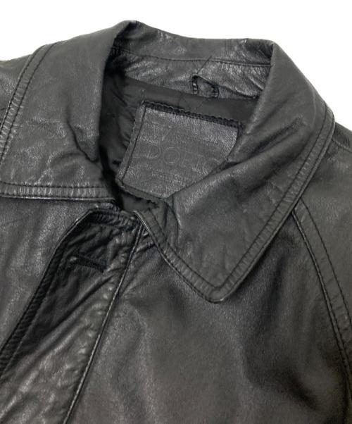 W DOPIO（ドピオ）W DOPIO (ドピオ) カウレザージャケット ブラック サイズ:Lの古着・服飾アイテム
