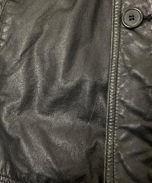 W DOPIO（ドピオ）W DOPIO (ドピオ) カウレザージャケット ブラック サイズ:Lの古着・服飾アイテム
