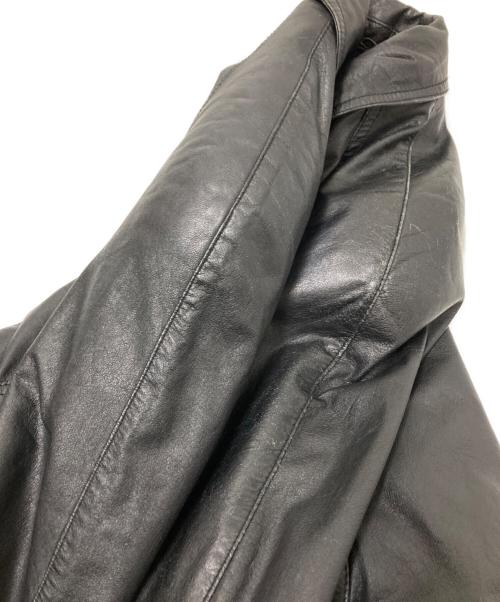 W DOPIO（ドピオ）W DOPIO (ドピオ) カウレザージャケット ブラック サイズ:Lの古着・服飾アイテム