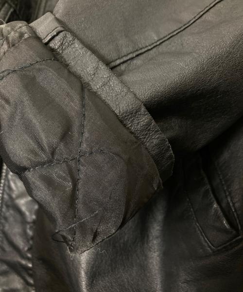 W DOPIO（ドピオ）W DOPIO (ドピオ) カウレザージャケット ブラック サイズ:Lの古着・服飾アイテム